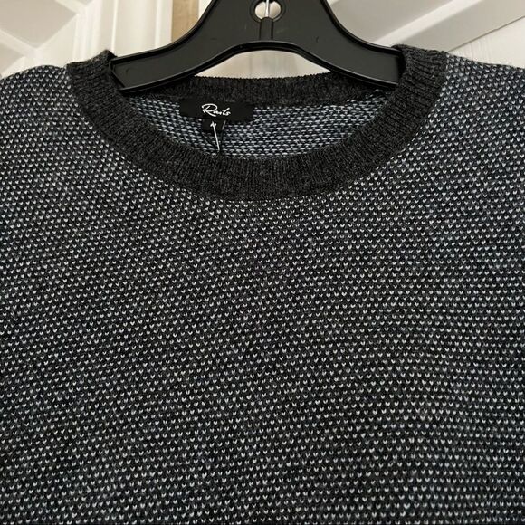 Rails Men’s Lightweight Wool Blend Rune Sweater in Navy Medium - Picture 4 of 12